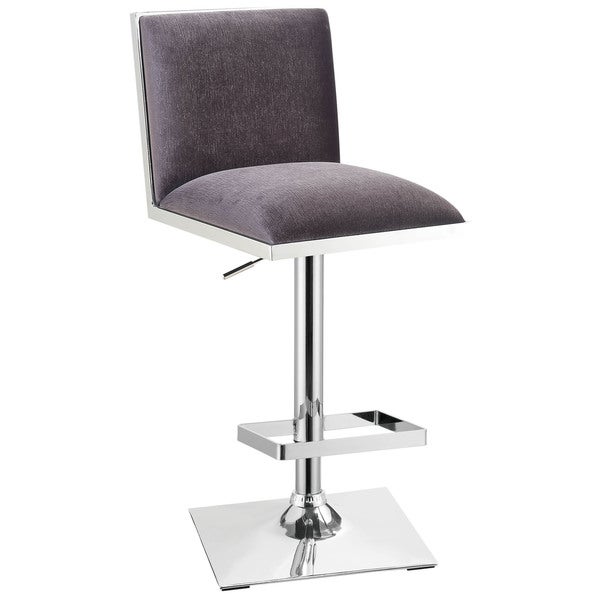 Furniture of America Hevi Contemporary Velvet Fabric Padded Barstool