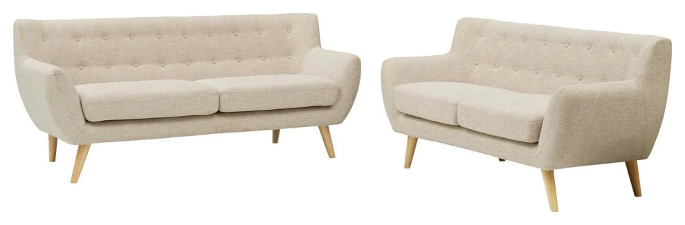 Marcy Beige 2 Piece Living Room Set   Contemporary   Living Room Furniture Sets   by Rustic Home Furniture Deco  Houzz