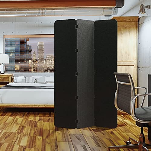 Cloud 9 Privacy Screen - 5 Panel, Black, Flat Finish