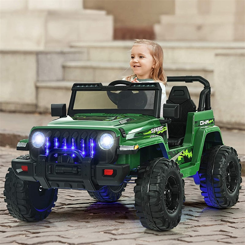 Kids Ride on Jeep Truck 12V Battery Powered Electric Riding Toy Car with 2.4G Remote Control