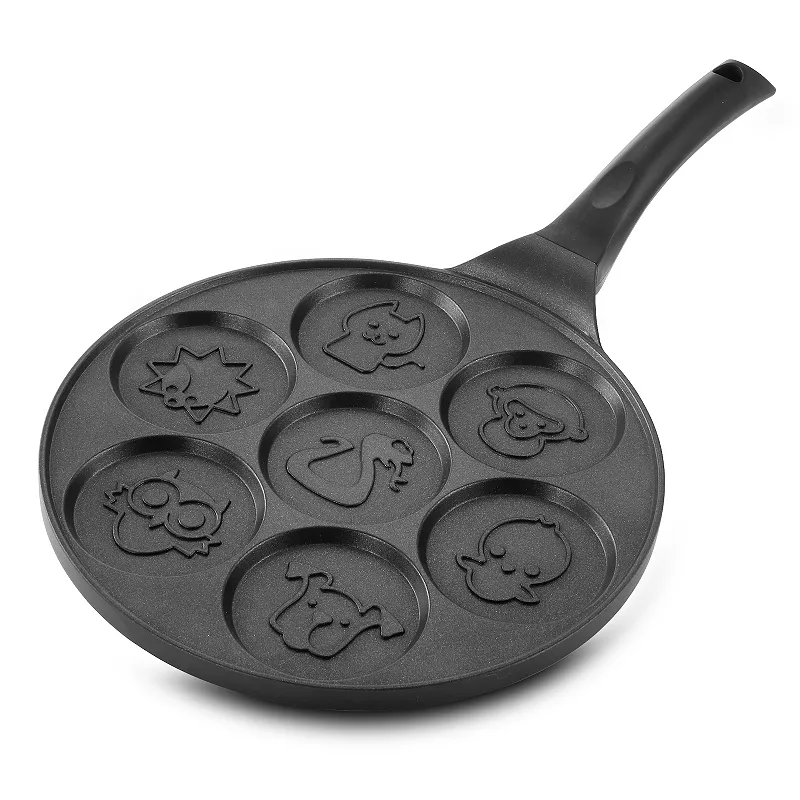 MegaChef Pro Fun Animal Design 10.5 Inch  Nonstick Pancake Maker Pan with Cool Touch Handle