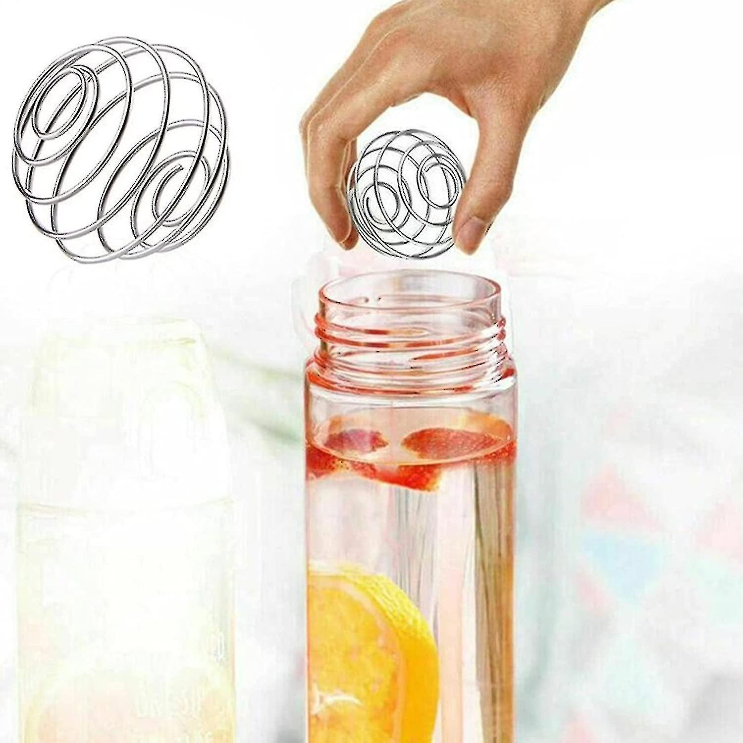 5pcs 304 Stainless Steel Shaker Ball，whisk Ball， Milkshake Protein Ball Bottle Cup Blend Shaker Bott