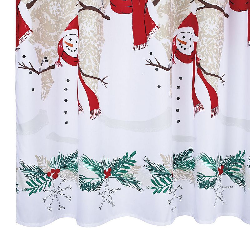 St. Nicholas Square Yuletide Snowman Shower Curtain