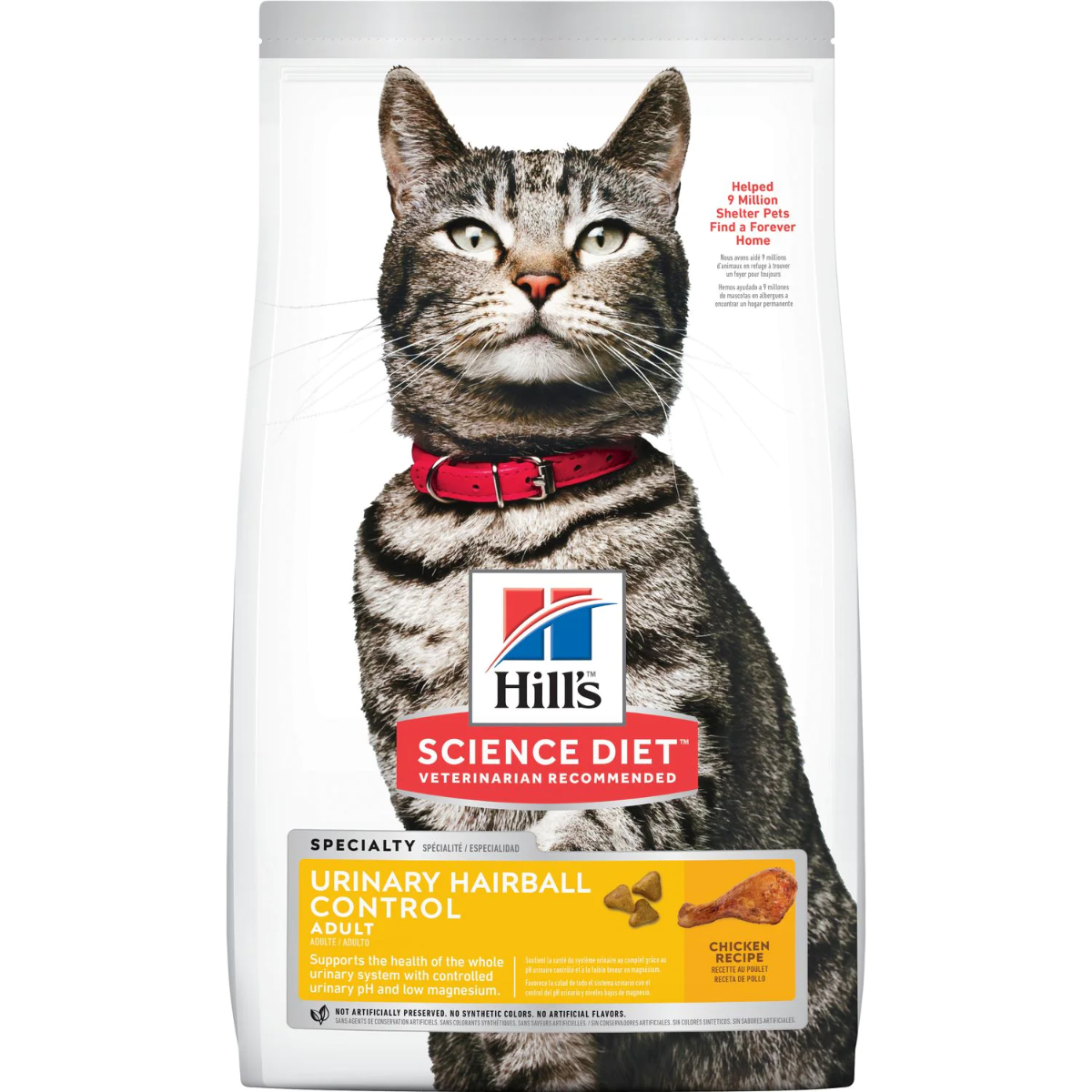 Hill's Science Diet Adult Urinary Hairball Control Dry Cat Food 3.5lb