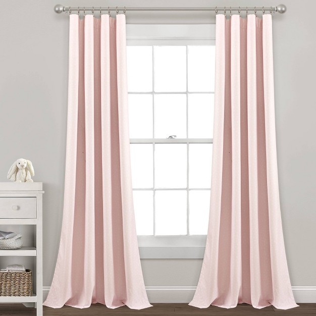 Lush D cor Blackout Pixie Fox Geo Window Curtain Panel Pink Single