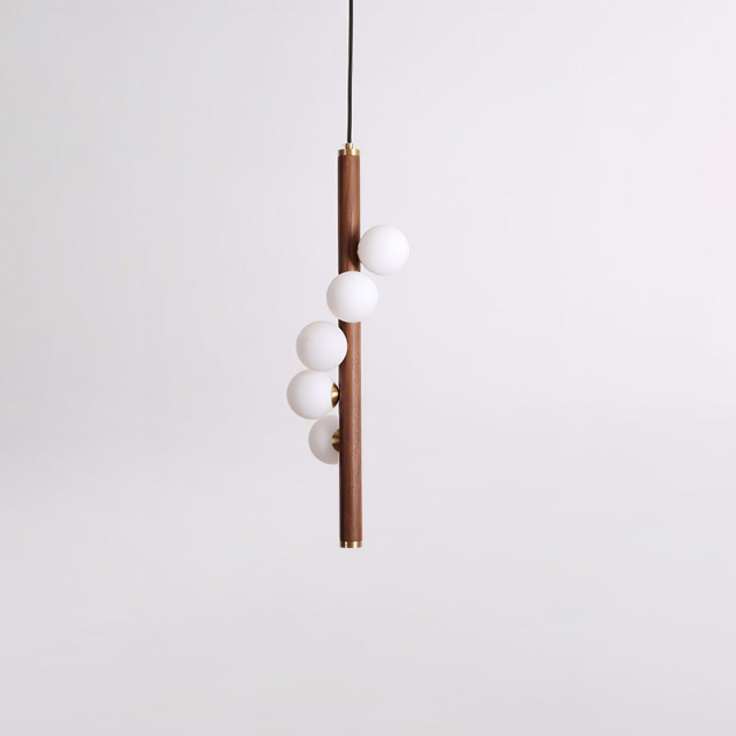 Vertical Orb Timber Pendant Lamp