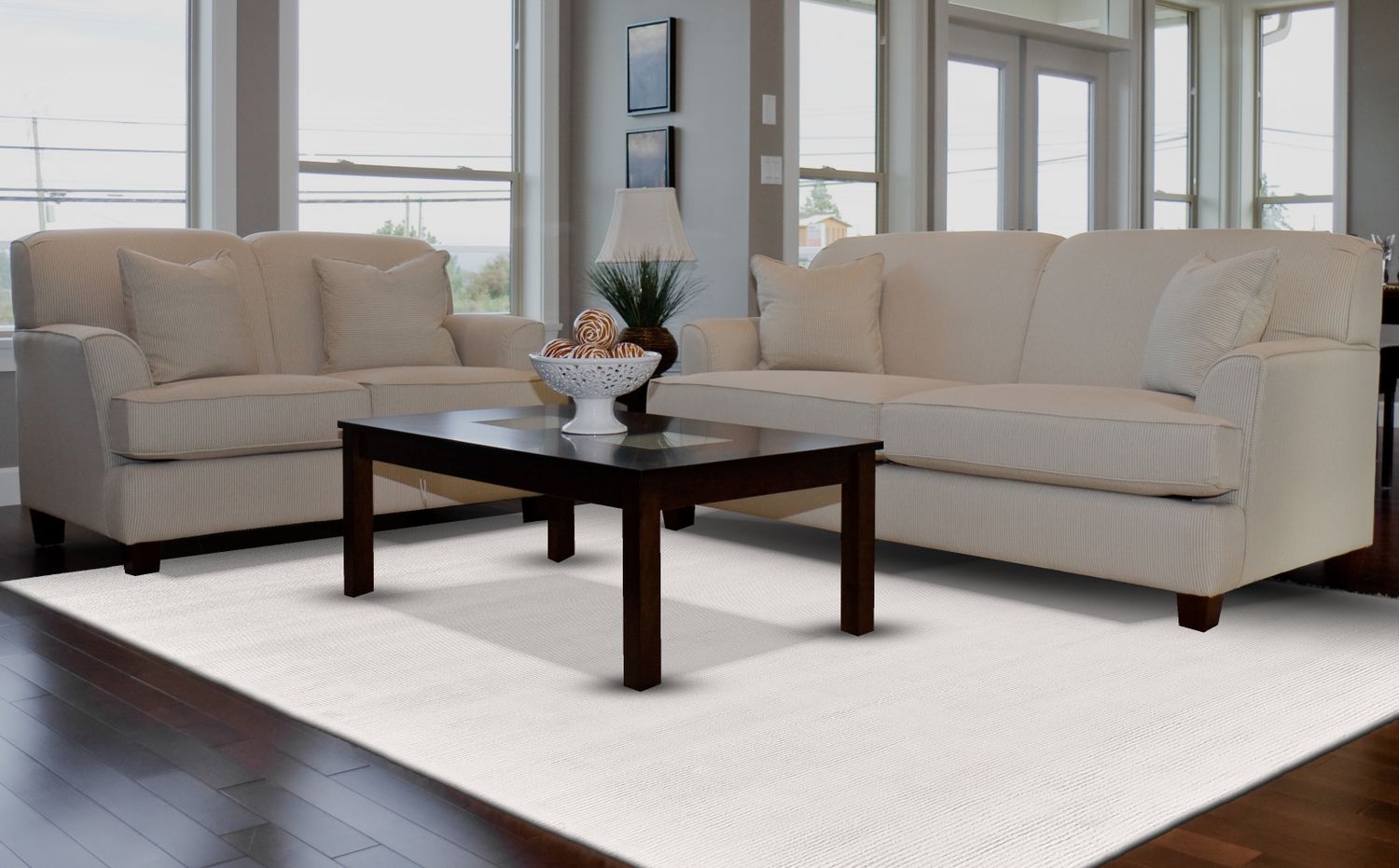 Knox Hand Woven Bright White Rug by BD Fine