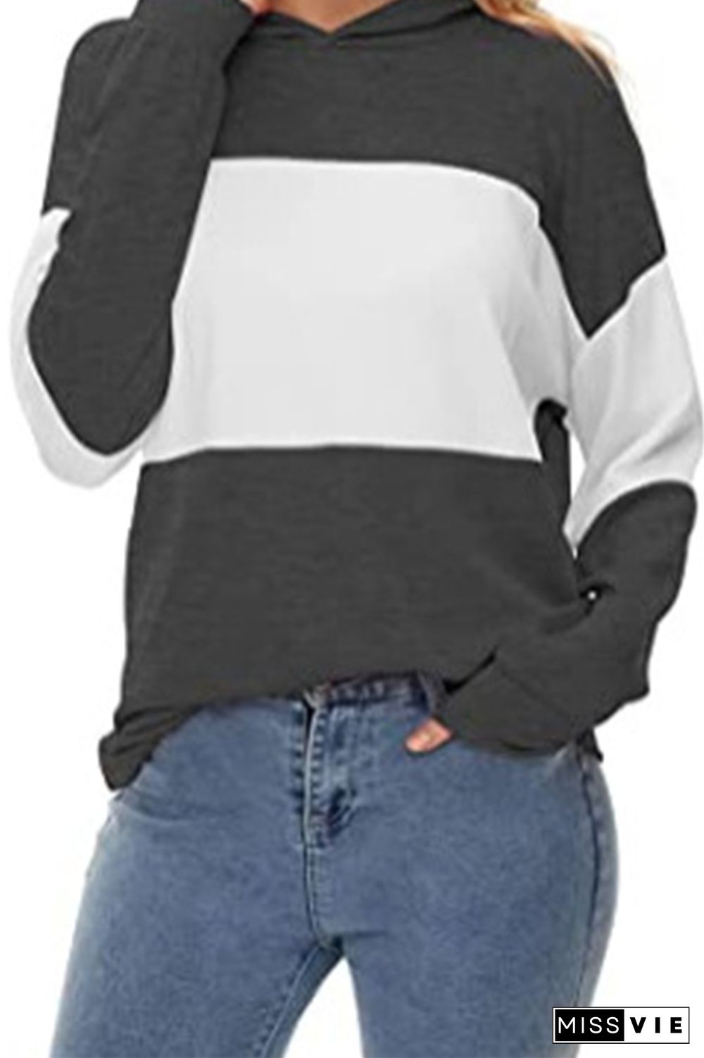 Color Block Hoodies Women Wholesale