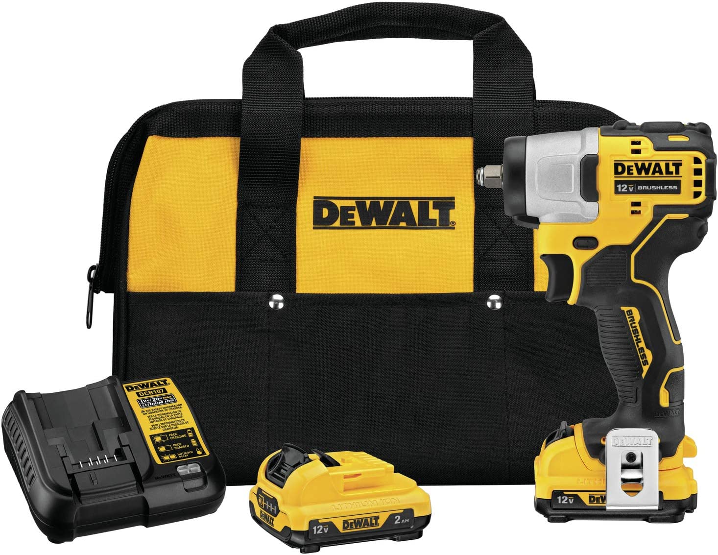 DEWALT DCF902F2 XTREME 12-volt Max Variable Speed Brushless 3/8-in Drive Cordless Impact Wrench (Battery Included)