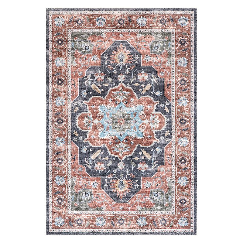 nuLoom Jay Persian Medallion Machine Washable Area Rug