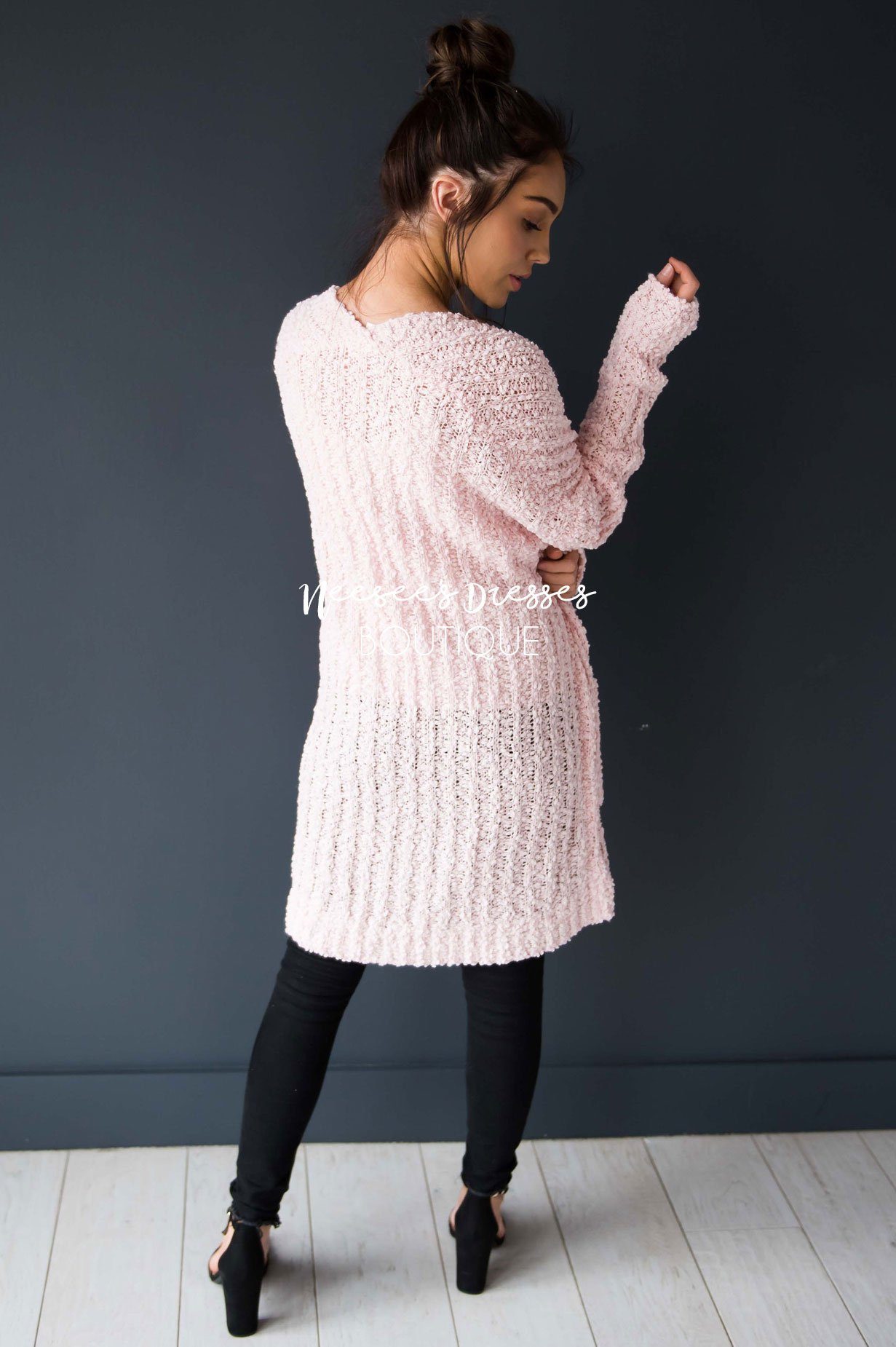 Popcorn Knit Oversized Cardigan