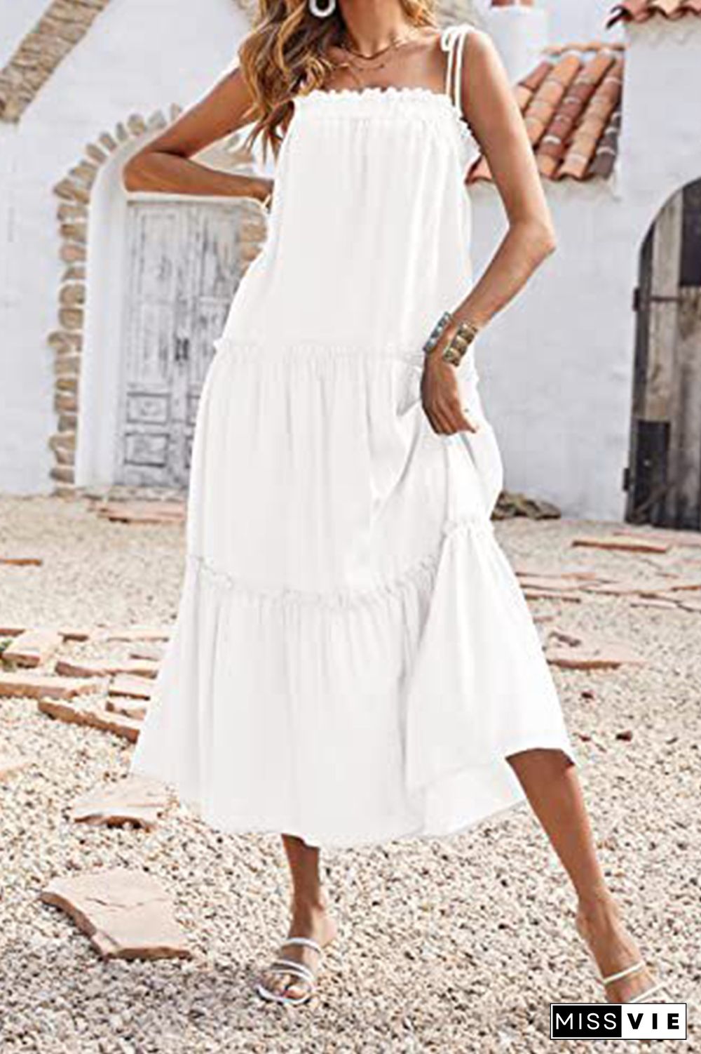 Solid Color Slip Swing Dress Wholesale