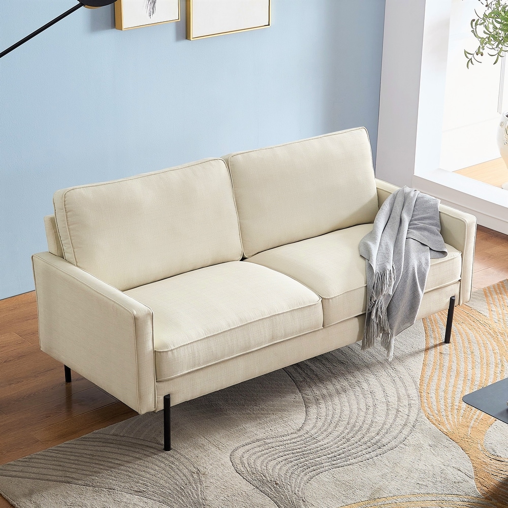 Atley Square Arm Modern Linen Sofa