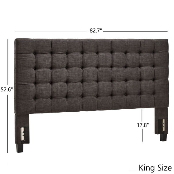 Briella Button Tufted Linen Upholstered Headboard iNSPIRE Q Modern - - 13620207