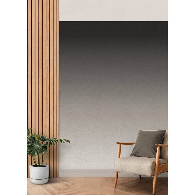 Roommates Aura Ombre Peel And Stick Wallpaper Mural Charcoal