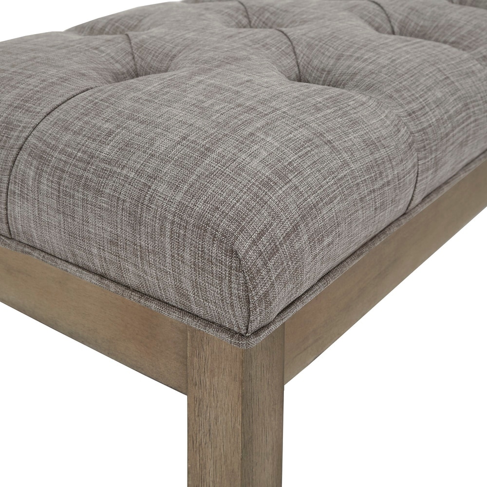 Benchwright Premium Tufted Reclaimed Look 52 inch Upholstered Bench by iNSPIRE Q Artisan