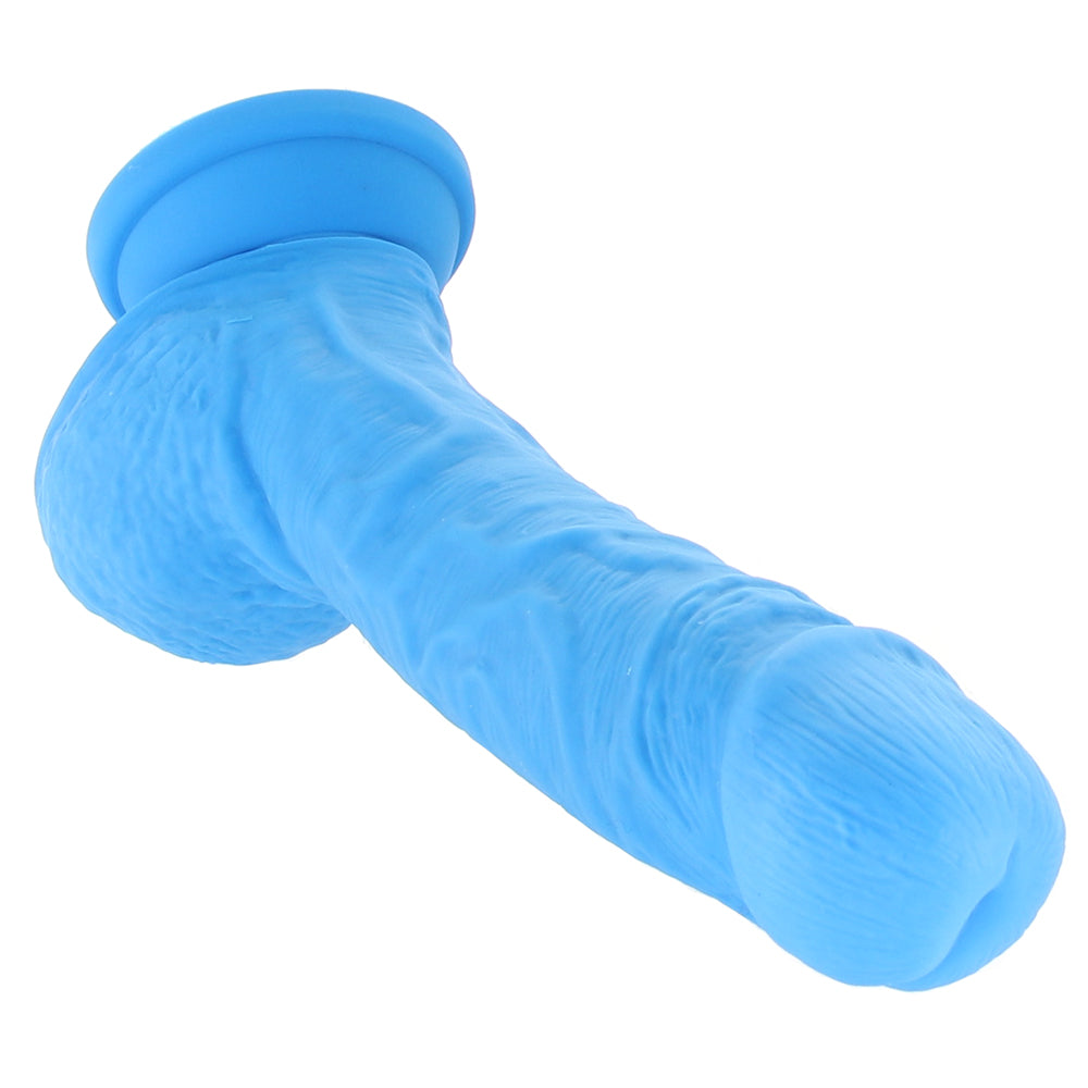 Neo Elite 9 Inch Dual Density Silicone Cock in Blue