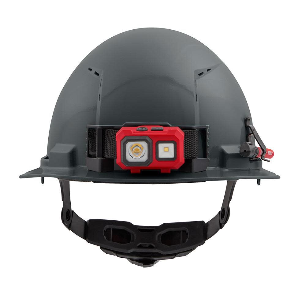 Milwaukee Gray Front Brim Vented Hard Hat with 6pt Ratcheting Suspension Type 1 Class C 48-73-1234 from Milwaukee