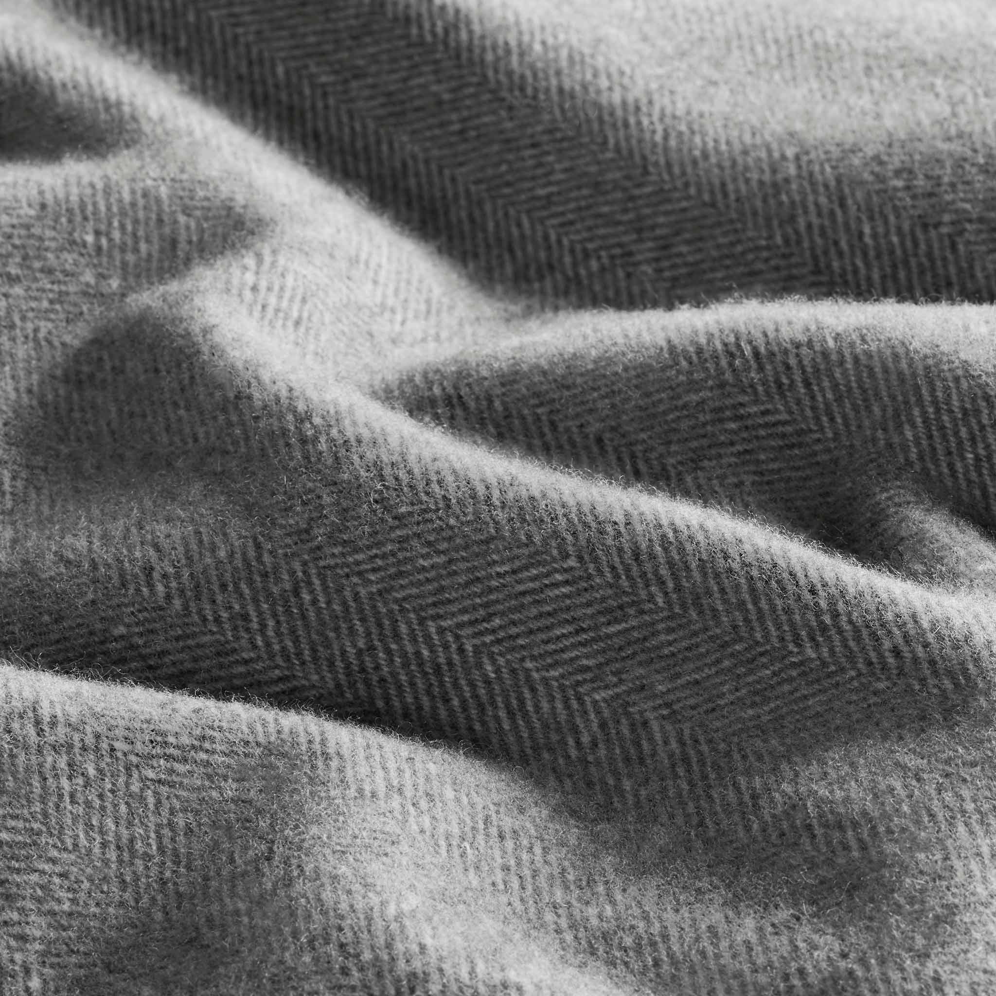 Herringbone Wool Throw Blanket