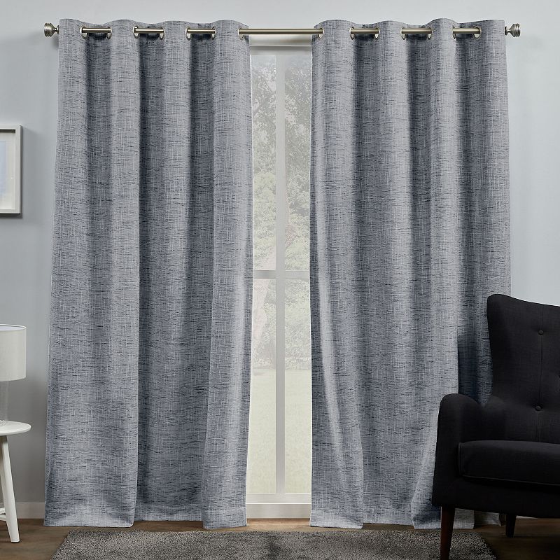 Exclusive Home 2-pack Burke 100% Blackout Grommet Top Window Curtains