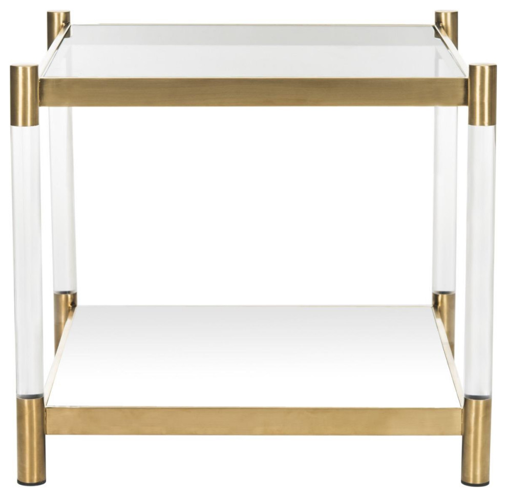 Jasper Acrylic Accent Table   Contemporary   Side Tables And End Tables   by Peachtree Fine Furniture  Houzz