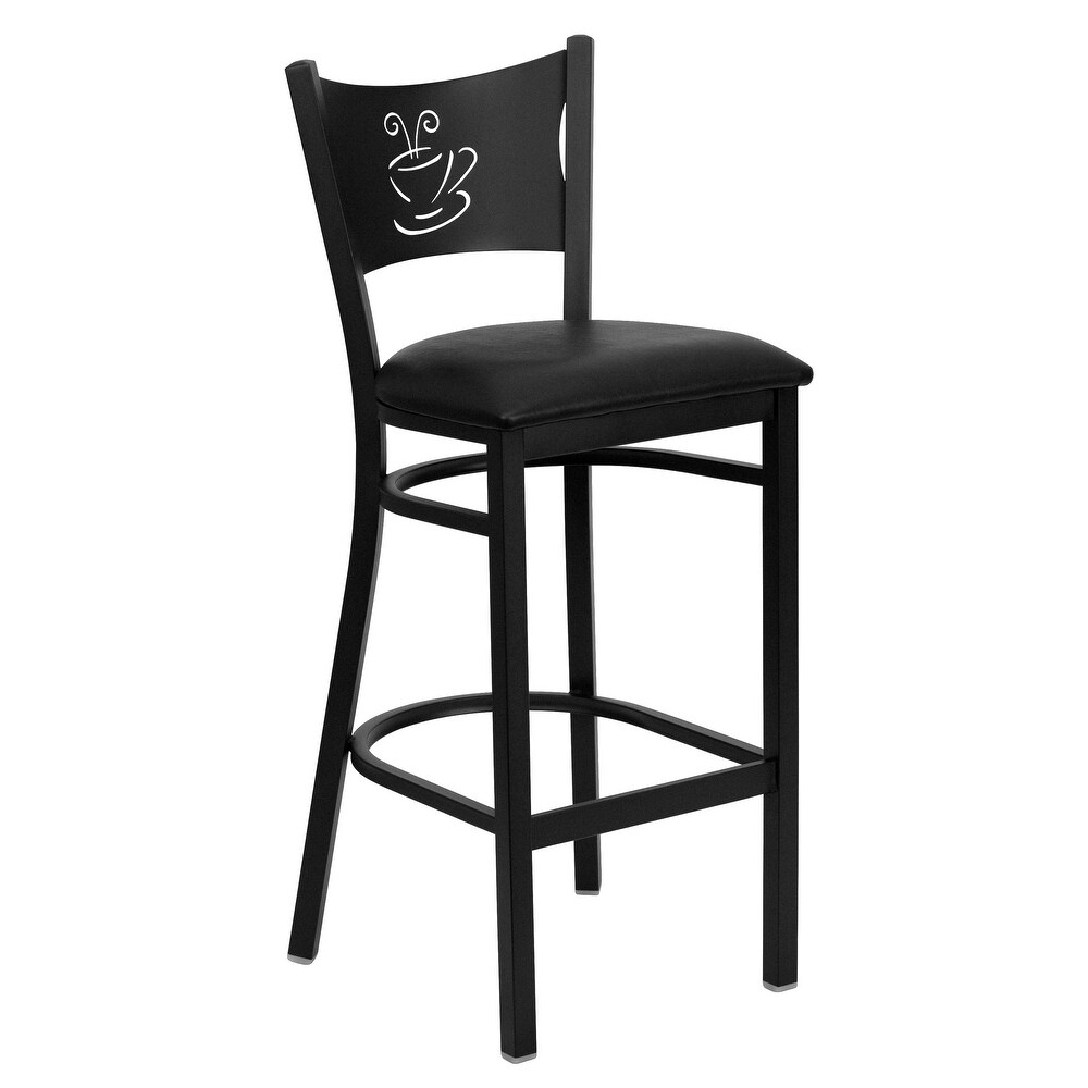 2 Pk. Coffee Back Metal Restaurant Barstool   18.25\