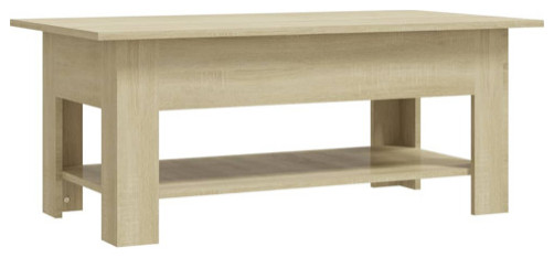 vidaXL Coffee Table Black Engineered Wood Side Tea Sofa End Table Furniture   Transitional   Coffee Tables   by vidaXL LLC  Houzz