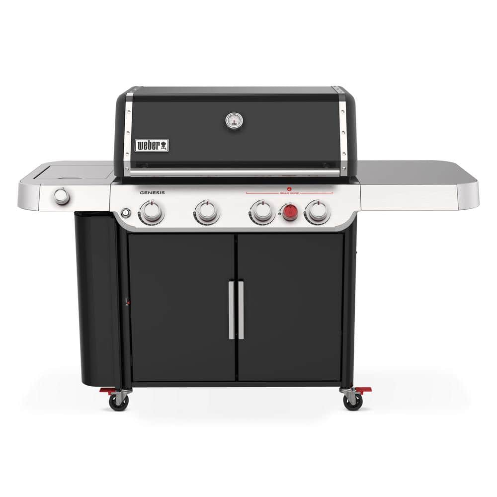 Weber Genesis E-435 4-Burner Propane Gas Grill in Black with Side Burner 36410001