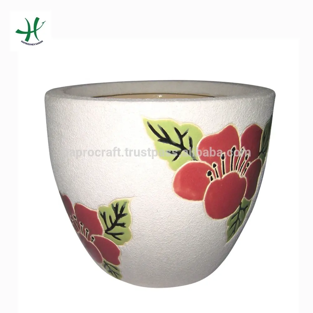 New Design Ceramic Flower Pots  indoor and outdoor garden flower planter pots for decor (HG 14 1233/3)