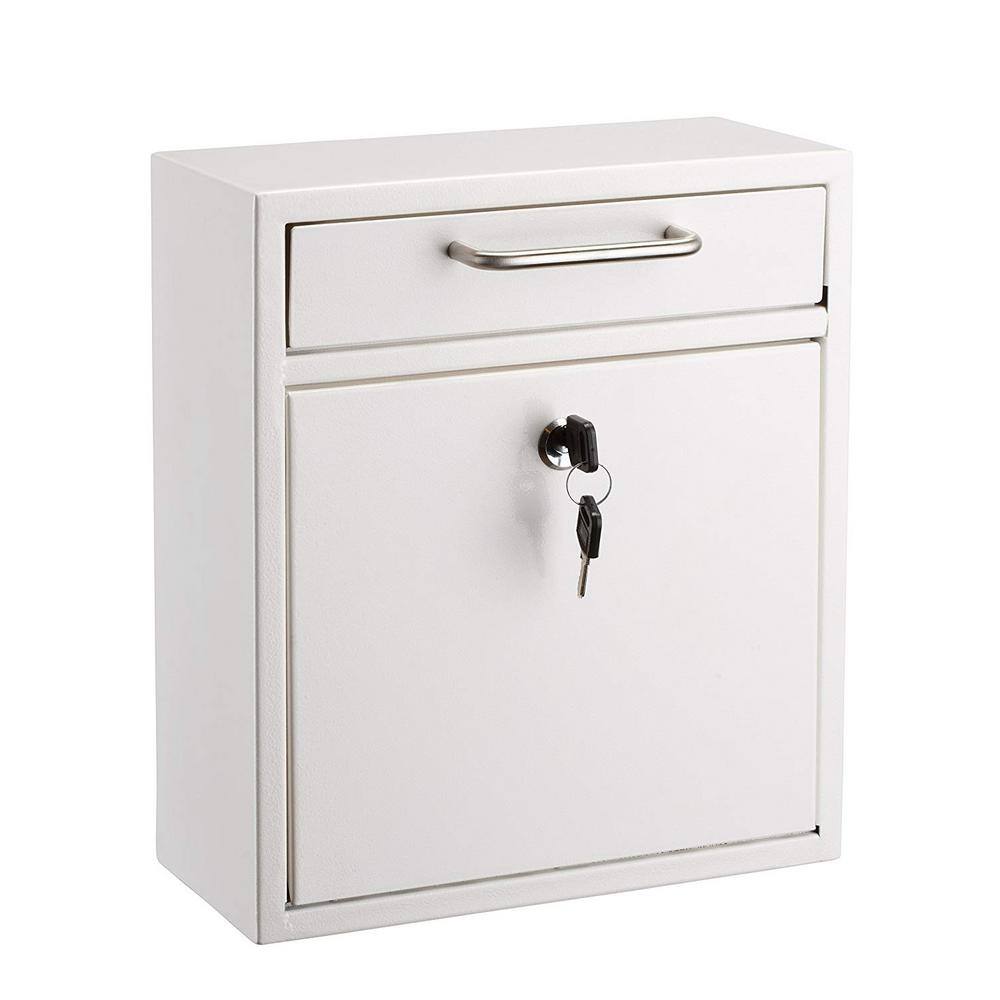AdirOffice Medium Ultimate White Wall Mounted Mail Box 631-05-WHI