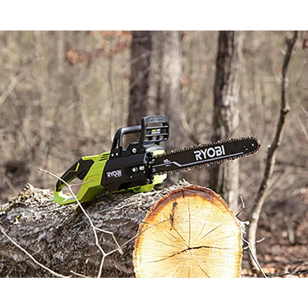 RYOBI 40V HP Brushless 18 in. Battery Chainsaw with 5.0 Ah Battery and Charger RY40580