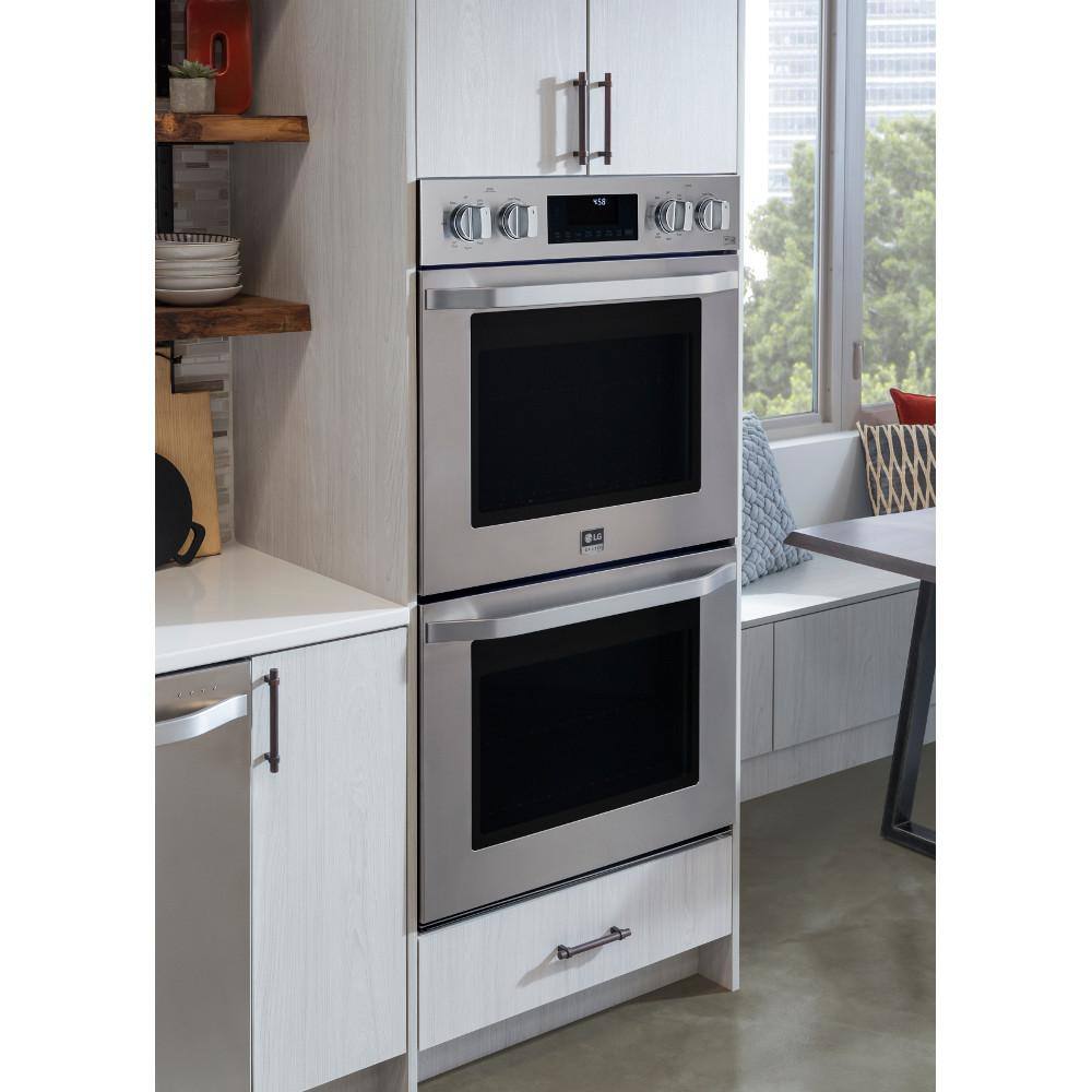 LG STUDIO 30 in. Smart Double Electric Built-In Wall Oven with Self-Cleaning in Stainless Steel LSWD307ST