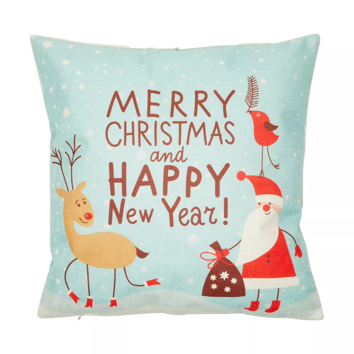 18x18 Holiday Throw Pillow Covers， Merry Christmas， Seasons Tidings， Happy New Year (6 Pack)