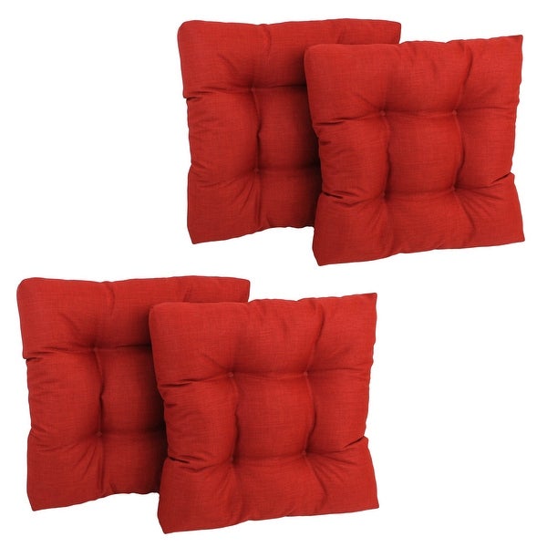 19-inch Square Tufted Indoor/Outdoor Chair Cushions (Set of 4) - 19