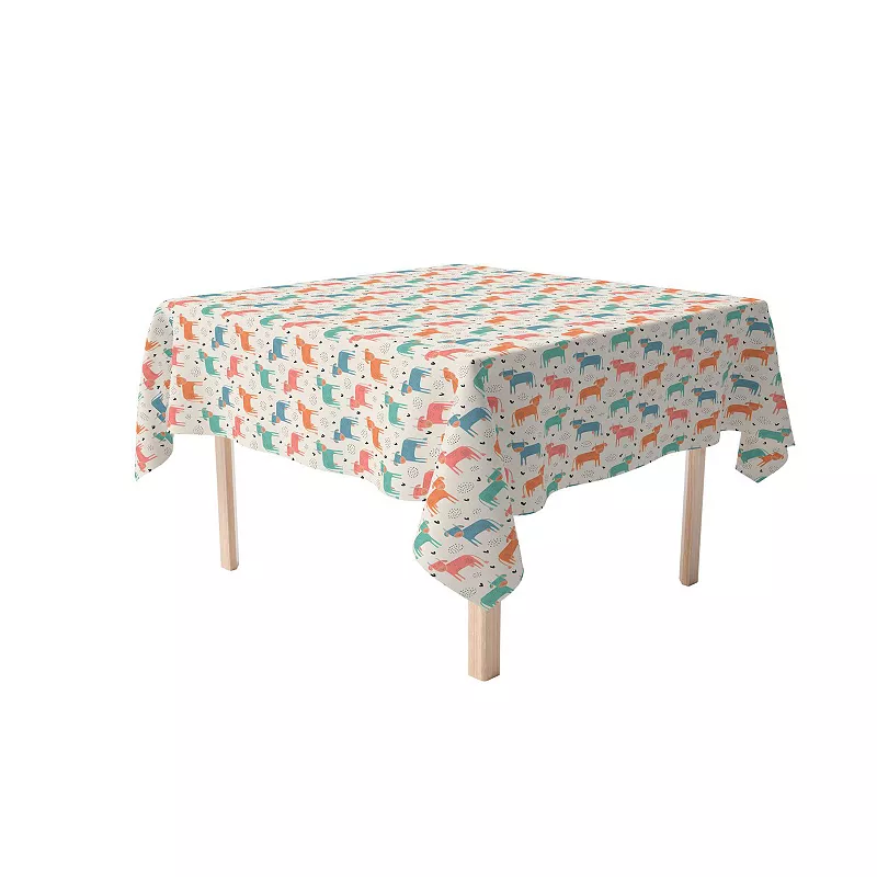 Square Tablecloth， 100% Polyester， 54x54， Happy Cows