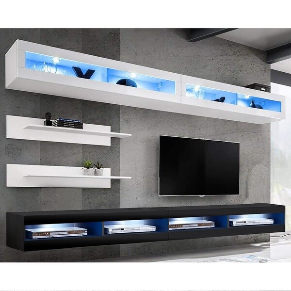 Fly I2 34TV Wall-Mounted Floating Modern Entertainment Center