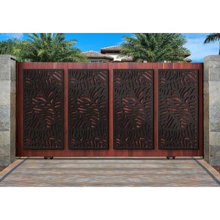 DESIGN VU Bahama 6 ft. x 3 ft. Charcoal Recycled Polymer Decorative Screen Panel Wall Decor and Privacy Panel DVU3604C