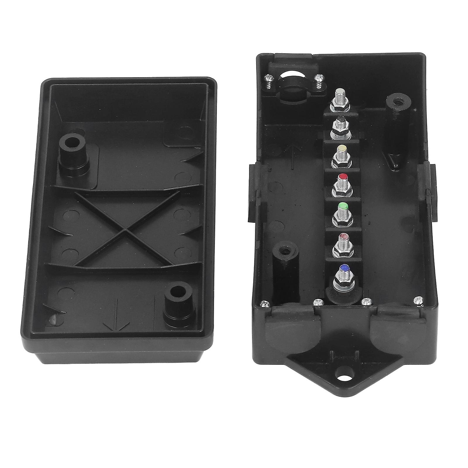 Trailer Junction Box 7 Way ABS Terminal Connector Waterproof Distribution Block for Power