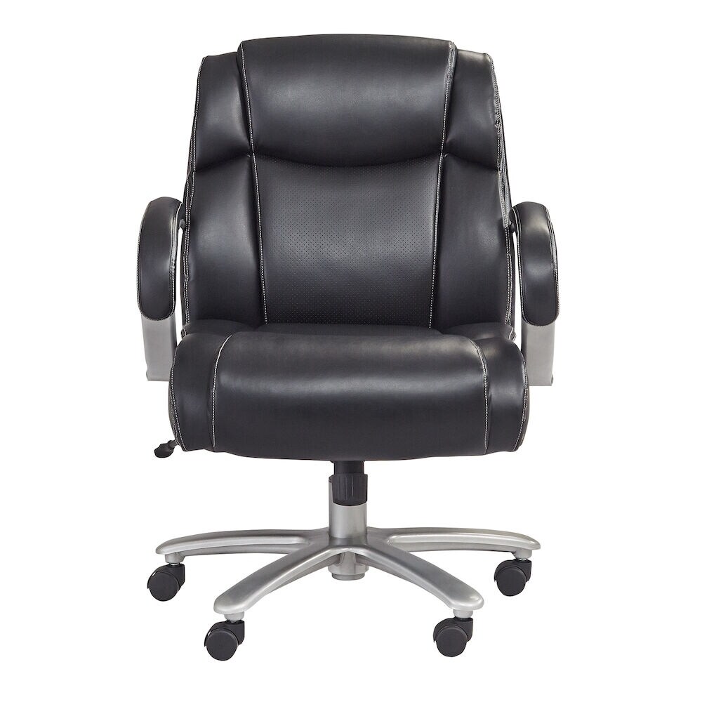 Big and Tall Leather Mid Back Office Chair