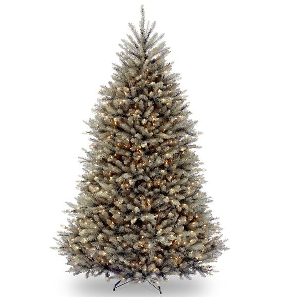 National Tree Company 7.5 ft. Dunhill Blue Fir Hinged Tree with 750 Clear Lights