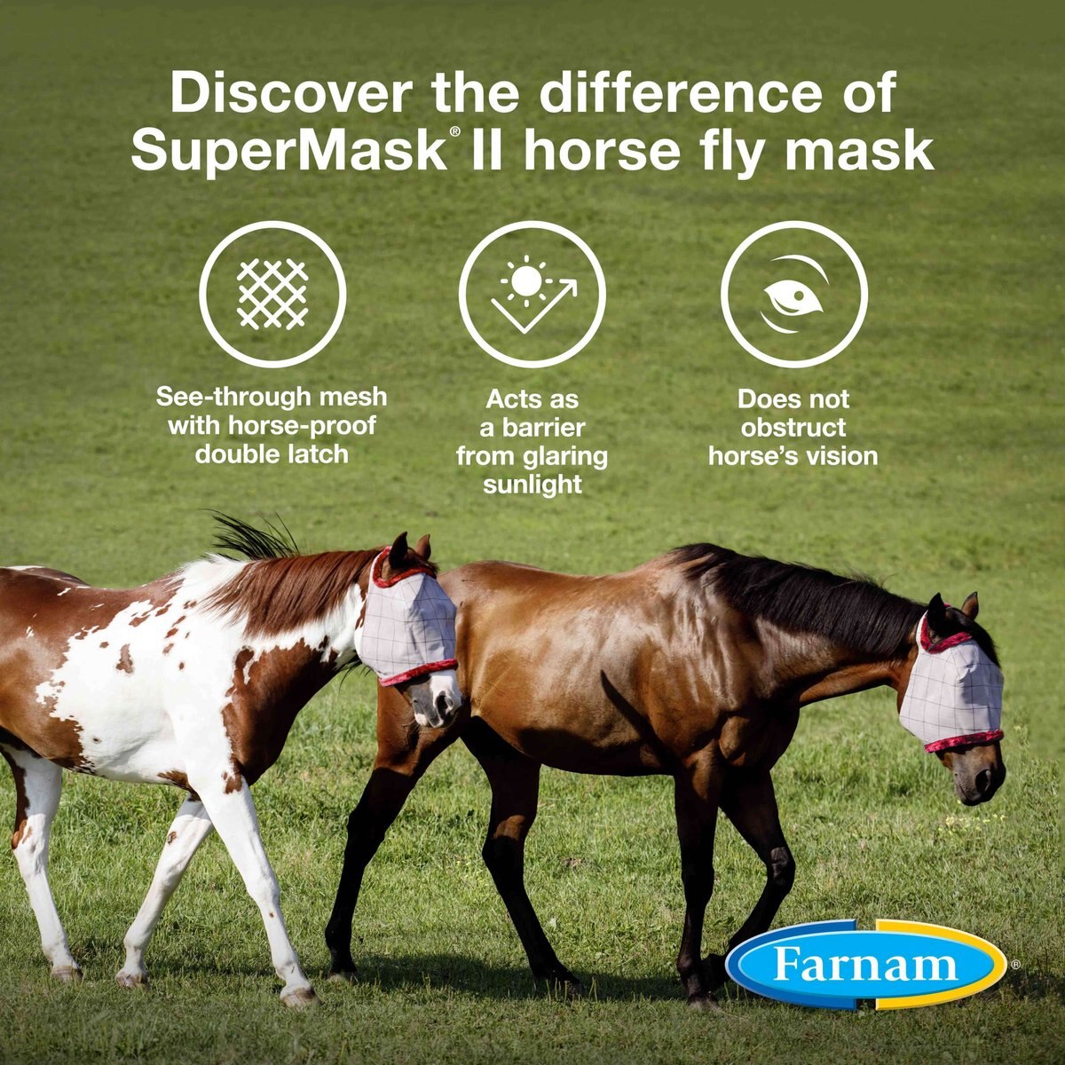 Farnam SuperMask II Horse Fly Mask Classic Collection