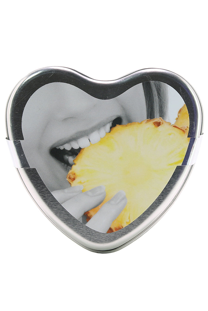 3-in-1 Edible Heart Candle 4oz/113g in Pineapple