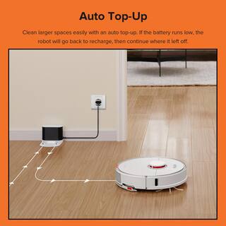 ROBOROCK S7-WHT Robot Vacuum with Sonic Mopping LiDAR Navigation Bagless Washable Filter Multisurface in White Roborock S7-WHT