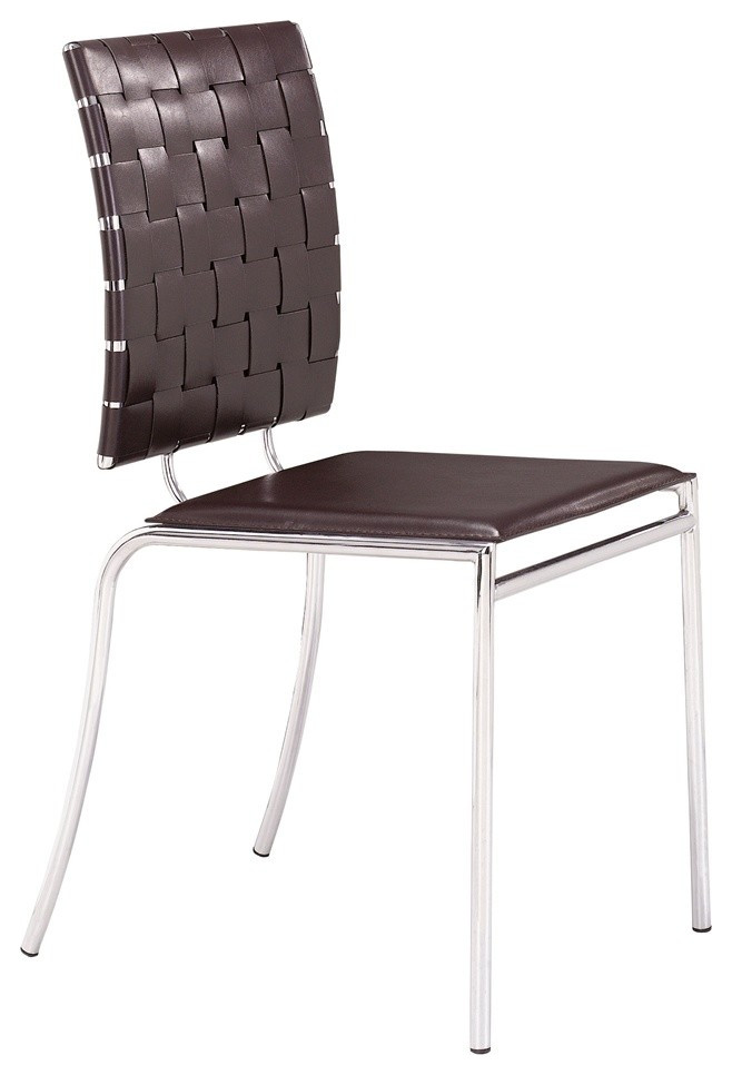 Criss Cross Dining Chairs  Espresso  Set of 4   Contemporary   Dining Chairs   by clickhere2shop  Houzz