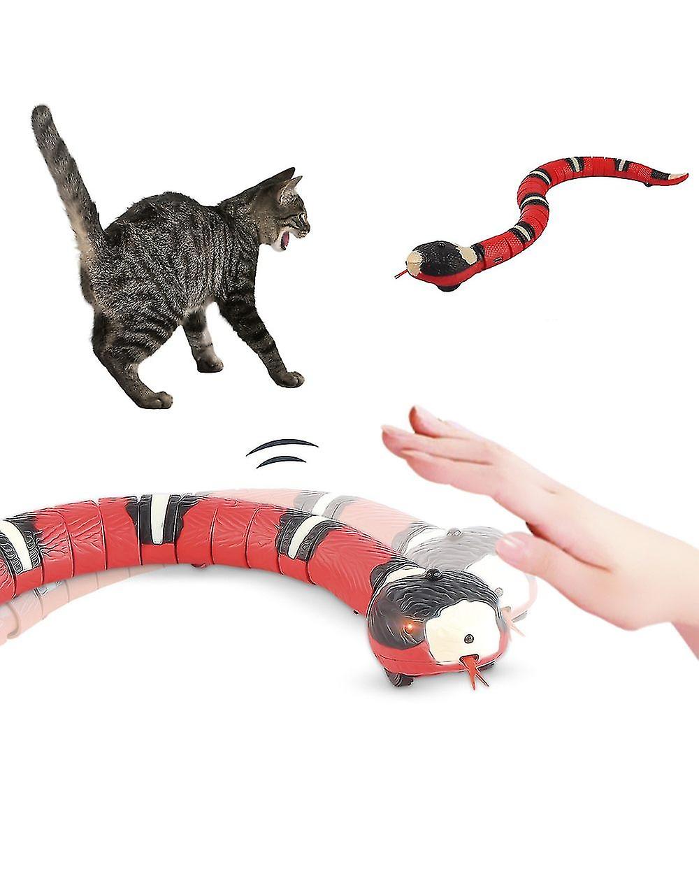 Smart Sensing Interactive Cat Toys Automatic Eletronic Snake Cat Teasering Play Usb Rechargeable Kitten Toys