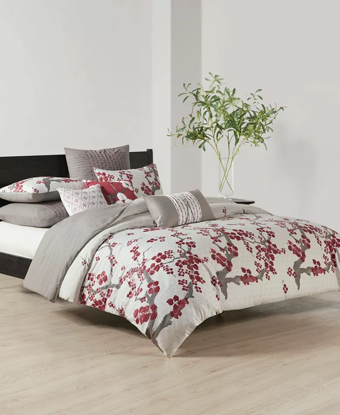 Natori Cherry Blossom 3-Pc. Comforter Set， King