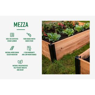 New England Arbors Vita Mezza 39quotL x 16quotW x 19quotH Small Cedar Parklette Planter Golden Brown VT17715 VT17715