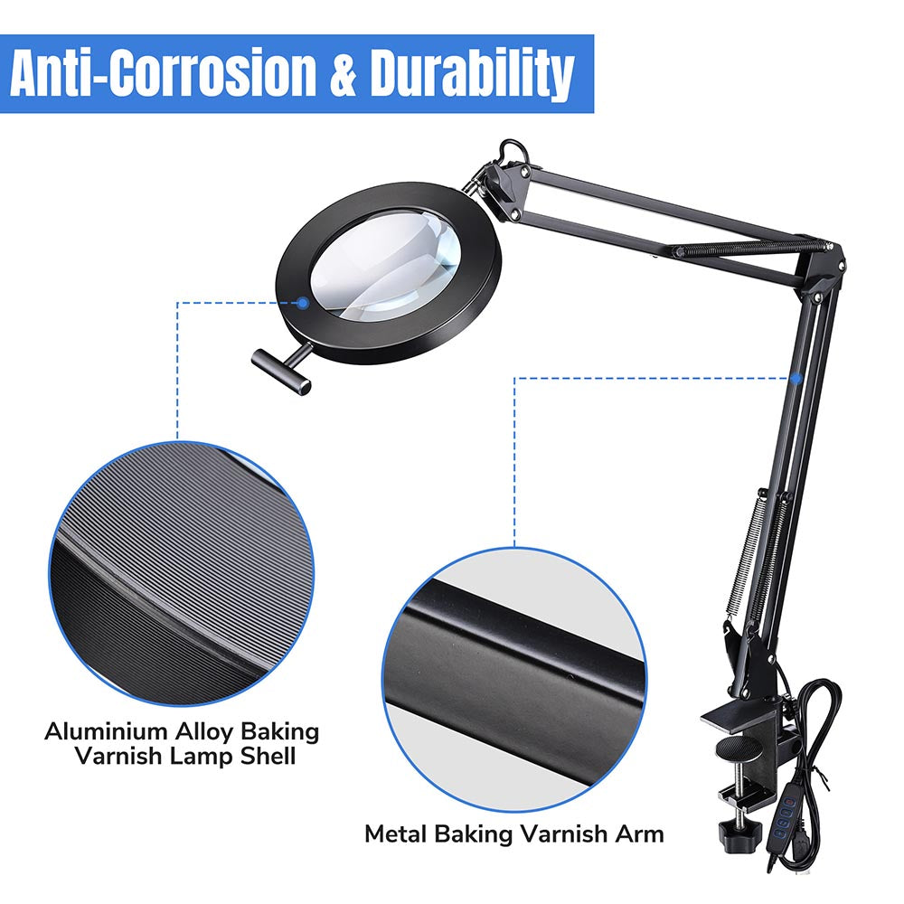 Yescom Magnifying Lamp 5x 5-Diopter Facial Magnifier