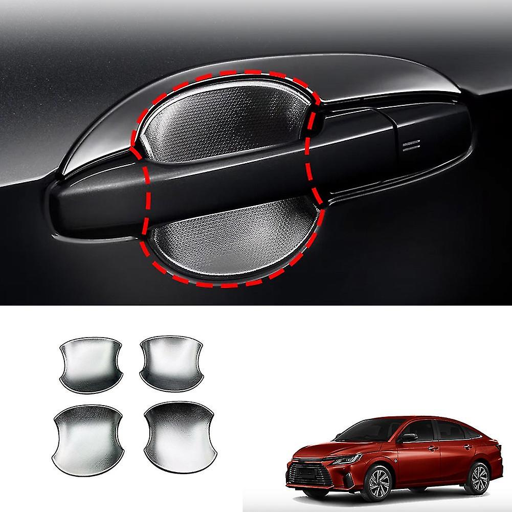 Car Chrome External Door Handle Bowl Cover Cup Cavity Insert Catch Molding For Yaris Ativ / Vios 20