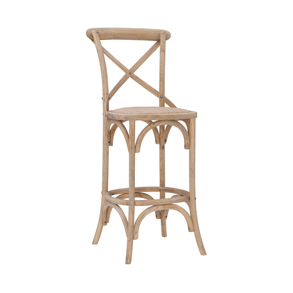 Delilah Rustic Cross Back Bar Stool